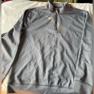 Men’s Havana Jim pullover quarter zipper sweater, lightweight, grey XL